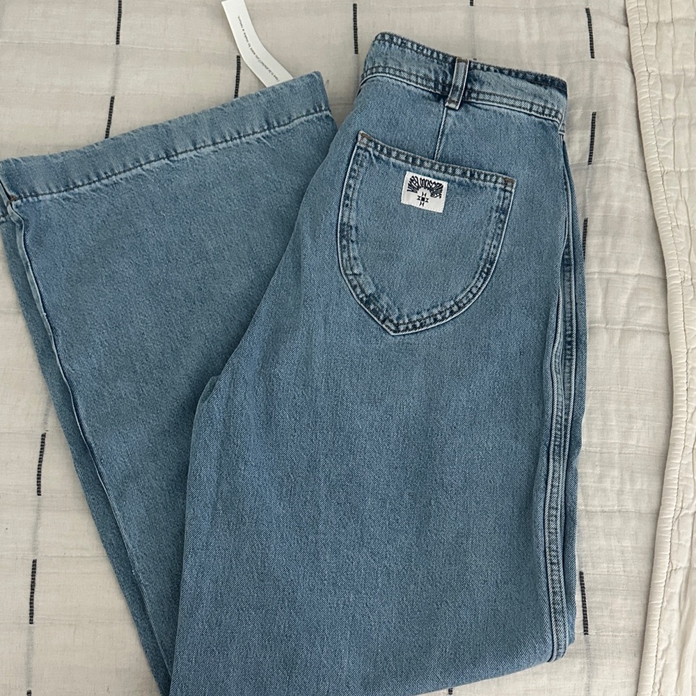 Reformation X Kacey Musgraves Blue Flare & Wide Leg Jeans